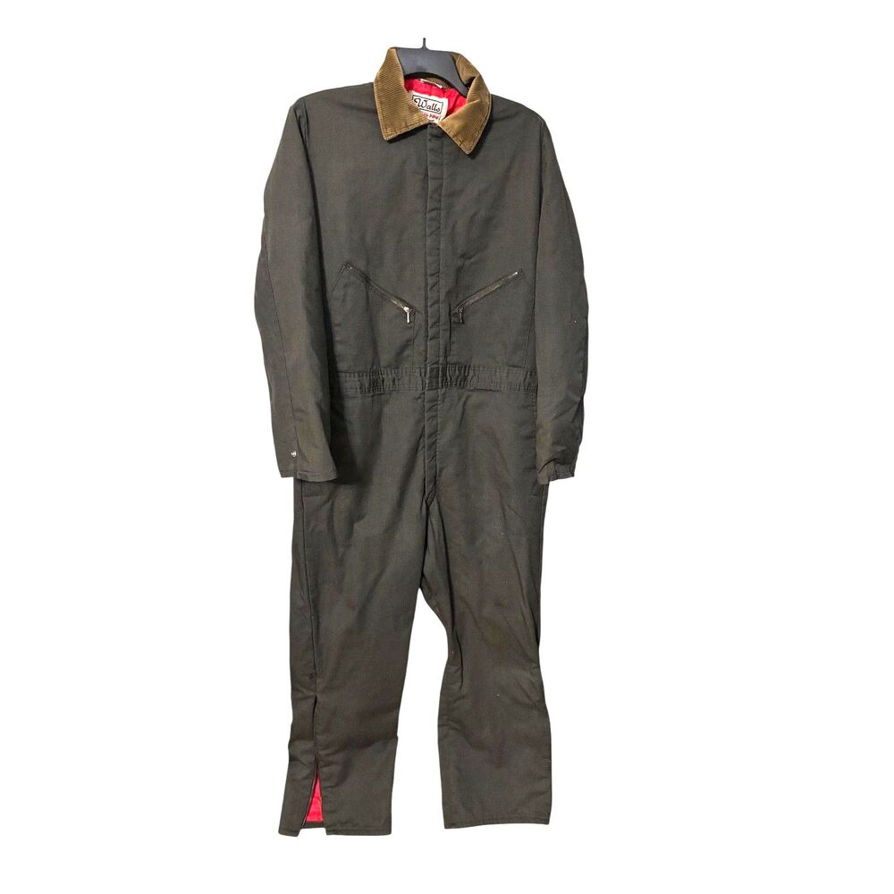 Walls Blizzard Pruf Insulated Coveralls Mens XL Tall Gray Workwear USA